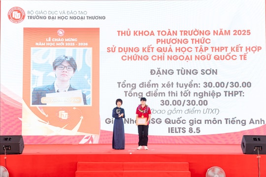 Đặng Tùng Sơn Thủ khoa toàn trường Đại học Ngoại thương 2025: Hành trình bền bỉ chinh phục tri thức