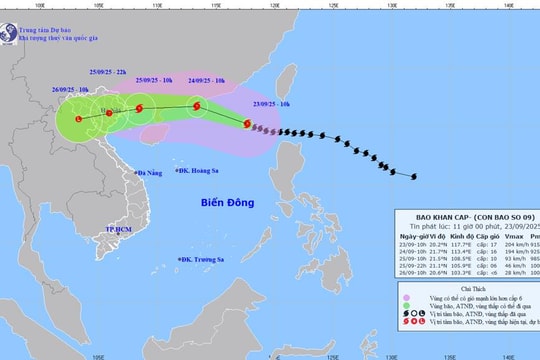Cập nhật: Siêu bão số 9 Ragasa đang có dấu hiệu suy yếu