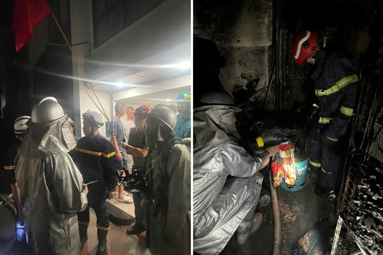 Hà Nội: Kịp thời khống chế đám cháy nhà dân tại đường Lạc Long Quân, phường Tây Hồ