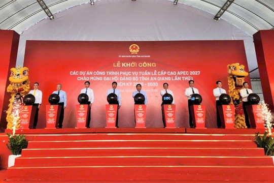 An Giang khởi công 10 công trình chào mừng Đại hội Đảng bộ tỉnh lần thứ I