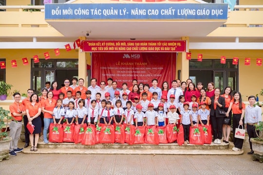 MSB trao tặng 8 phòng học và công trình vệ sinh tại Huế