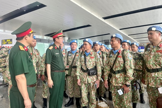 Đội Công binh số 4 lên đường thực hiện nhiệm vụ tại Khu vực Abyei (Phái bộ UNISFA)