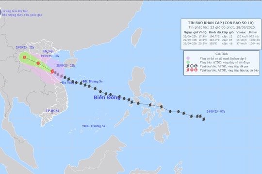 Cập nhật: Bão số 10 BUALOI đổ bộ Đèo Ngang - ranh giới giữa Hà Tĩnh và Quảng Trị
