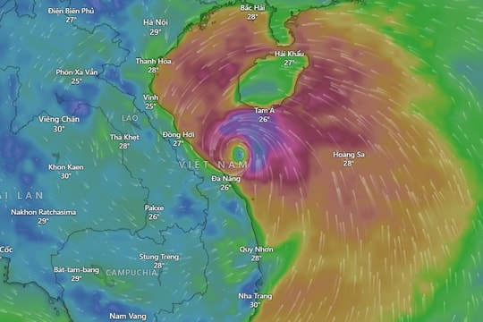 Cập nhật: Bão số 10 BUALOI đã vào vùng biển Quảng Trị - Đà Nẵng, giật cấp 15