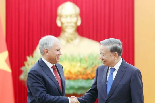 Party chief, Russian State Duma Chairman highlight progress in bilateral ties