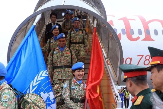 Vietnamese engineers return home after UN peacekeeping success
