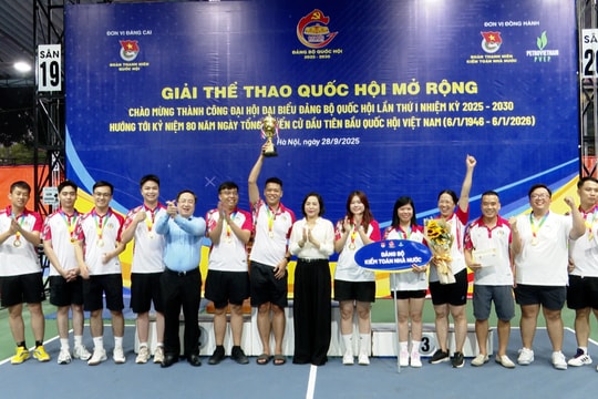 Bế mạc Giải thể thao Quốc hội mở rộng 2025: Lan tỏa tinh thần đoàn kết, để lại nhiều ấn tượng đẹp