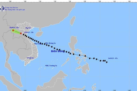 Cập nhật: Bão số 10 BUALOI suy yếu di chuyển sang khu vực Thượng Lào