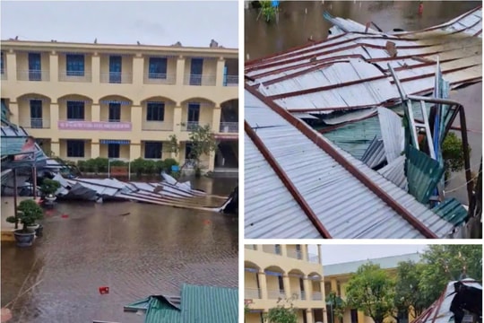 Nghệ An: Trường học tan hoang sau bão số 10, học sinh chưa thể đi học lại