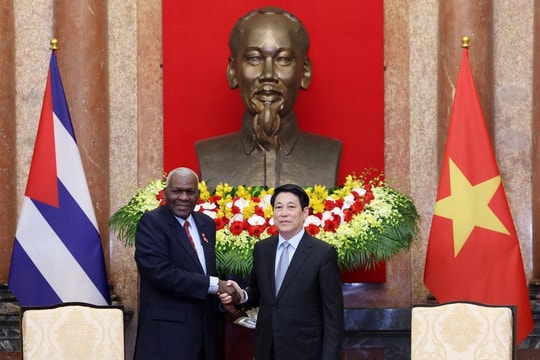 Chủ tịch Quốc hội Cuba hội kiến Chủ tịch nước Lương Cường