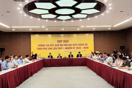 Phú Thọ: Họp báo, thông tin kết quả Đại hội đại biểu Đảng bộ tỉnh lần thứ I