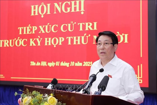 Chủ tịch nước Lương Cường tiếp xúc cử tri 11 xã của TP Hồ Chí Minh