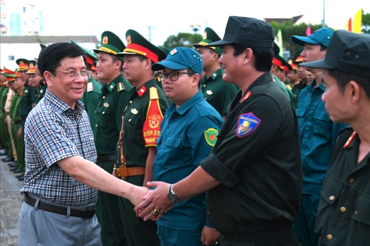 Lực lượng vũ trang An Giang ra quân bảo đảm an ninh trật tự Đại hội Đảng bộ tỉnh An Giang lần thứ I
