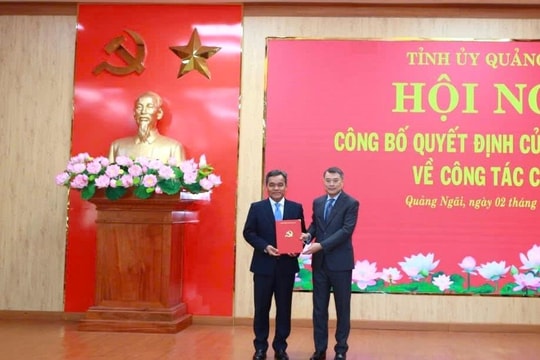 Ông Hồ Văn Niên được phân công, chỉ định giữ chức Bí thư Tỉnh ủy Quảng Ngãi