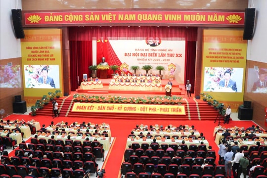 Khai mạc Đại hội đại biểu Đảng bộ tỉnh Nghệ An lần thứ XX, nhiệm kỳ 2025-2030