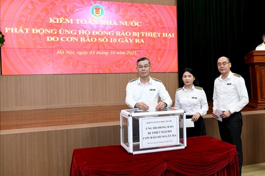 Kiểm toán Nhà nước tổ chức phát động, quyên góp ủng hộ đồng bào khắc phục hậu quả cơn bão số 10