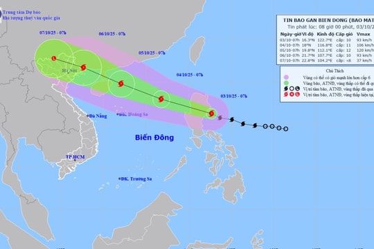 Bão số 11 MATMO tăng cấp, đêm nay vào  biển Đông