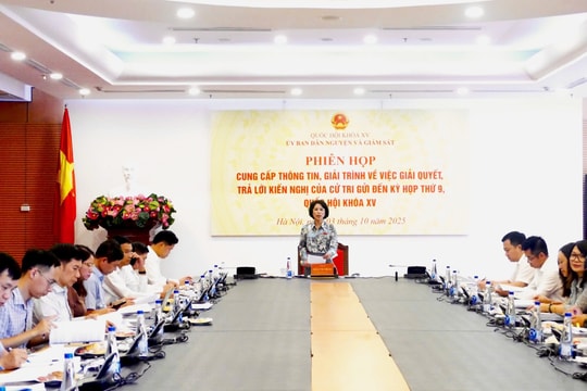 Cung cấp thông tin giải trình về việc giải quyết, trả lời kiến nghị của cử tri gửi đến Kỳ họp thứ Chín, Quốc hội Khóa XV