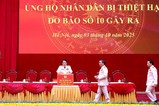 Đảng uỷ Công an Trung ương, Bộ Công an phát động ủng hộ Nhân dân bị thiệt hại do bão số 10