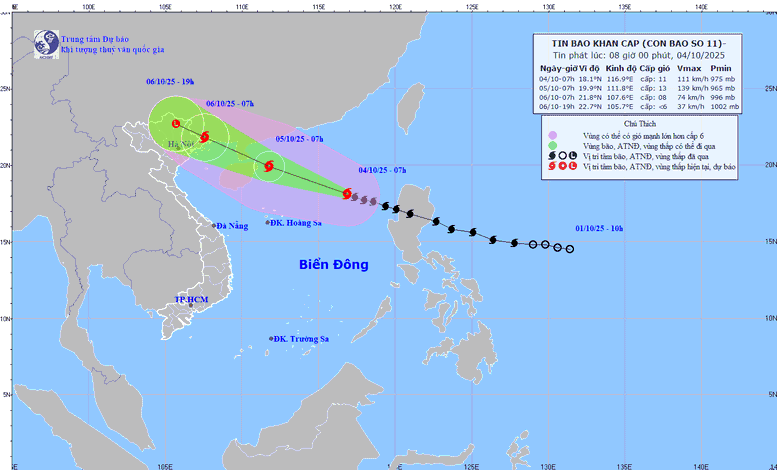 Bộ Công an ban hành Công điện về tập trung ứng phó với bão số 11 (Matmo) và khẩn trương khắc phục hậu quả bão số 10