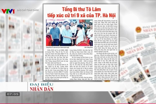 Báo chí toàn cảnh VTV1: Tổng Bí thư Tô Lâm tiếp xúc cử tri 9 xã trước Kỳ họp thứ Mười, Quốc hội khóa XV