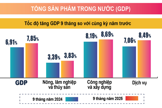 GDP quý III tăng 8,23%, cao thứ hai trong 15 năm