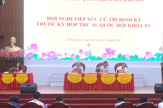 Đoàn ĐBQH tỉnh Lạng Sơn tiếp xúc cử tri trước Kỳ họp thứ Mười, Quốc hội Khóa XV