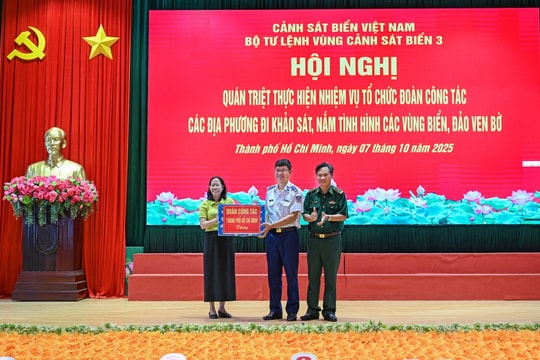 Bộ Tư lệnh Vùng Cảnh sát biển 3 tổ chức đoàn khảo sát các vùng biển, đảo