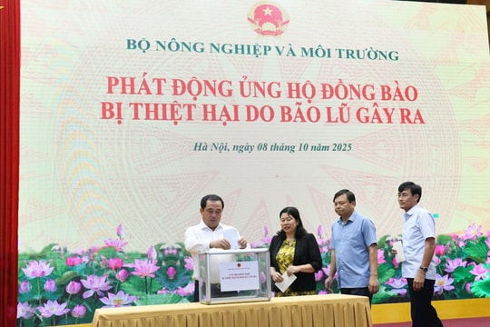 Bộ Nông nghiệp và Môi trường phát động ủng hộ đồng bào bị thiệt hại do bão lũ