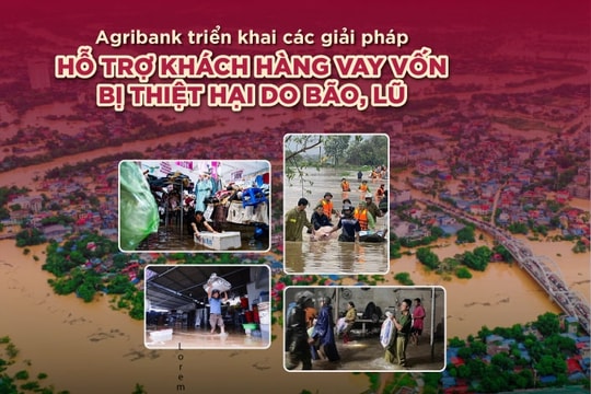Agribank giảm tới 2%/năm lãi suất cho vay hỗ trợ khách hàng bị ảnh hưởng, thiệt hại do bão, lũ