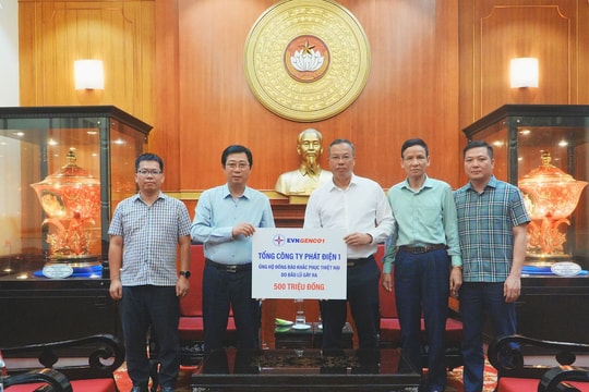 EVNGENCO1 ủng hộ 500 triệu đồng góp phần khắc phục thiệt hại do bão lũ