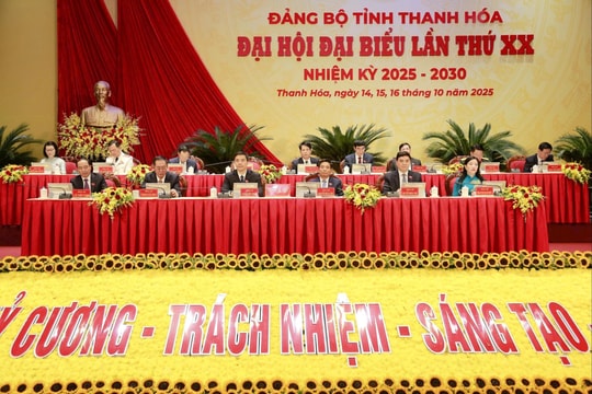 Đại hội đại biểu Đảng bộ tỉnh Thanh Hóa lần thứ XX, nhiệm kỳ 2025 - 2030 tiến hành phiên trù bị