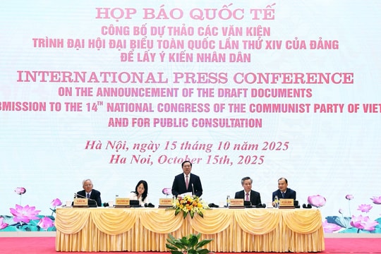 Họp báo quốc tế công bố dự thảo các Văn kiện trình Đại hội XIV của Đảng để lấy ý kiến Nhân dân