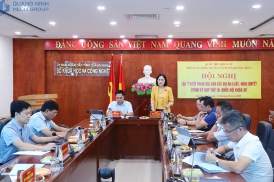 Đoàn ĐBQH tỉnh Quảng Ninh lấy ý kiến tham gia các dự án luật, nghị quyết lĩnh vực khoa học, công nghệ