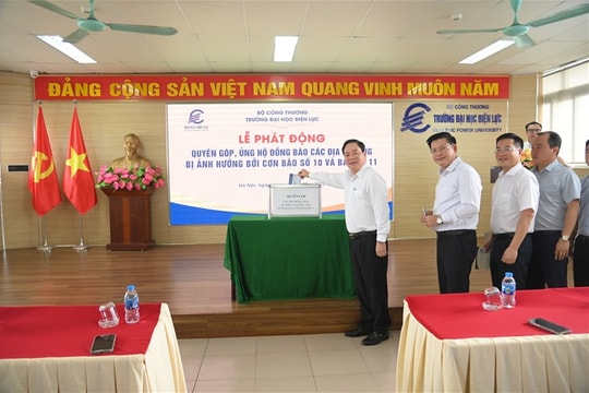 Trường Đại học Điện lực phát động quyên góp, ủng hộ đồng bào bị ảnh hưởng do bão