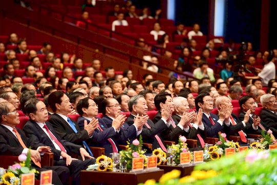 Tổng Bí thư Tô Lâm dự, phát biểu chỉ đạo Đại hội đại biểu Đảng bộ thành phố Hà Nội