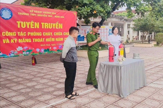 Khánh Hòa: Trang bị kỹ năng phòng cháy, chữa cháy cho học sinh ngay từ ghế nhà trường