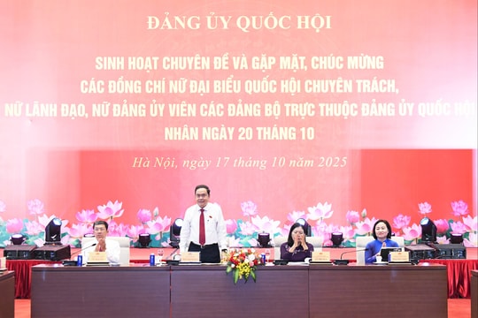 Chủ tịch Quốc hội Trần Thanh Mẫn gặp mặt nữ đại biểu Quốc hội chuyên trách, nữ lãnh đạo các Đảng bộ trực thuộc Đảng bộ Quốc hội