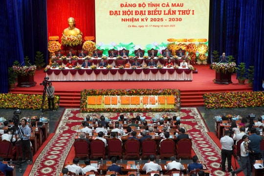 Khai mạc Đại hội đại biểu Đảng bộ tỉnh Cà Mau lần thứ I, nhiệm kỳ 2025 - 2030