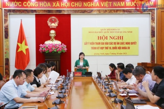 Đoàn ĐBQH tỉnh Quảng Ninh lấy ý kiến tham gia dự án Luật Báo chí (sửa đổi) và Luật Viên chức (sửa đổi)