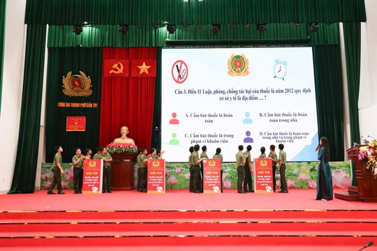 Công an TP. Cần Thơ: Lan tỏa thông điệp thiết thực “Sống khỏe - không khói thuốc”, vì sức khoẻ cộng đồng