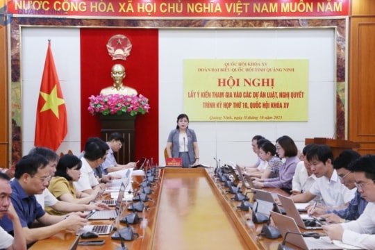 Đoàn ĐBQH tỉnh Quảng Ninh lấy ý kiến góp ý các dự án Luật trình Kỳ họp thứ Mười