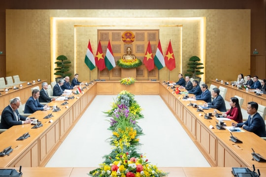 Thủ tướng Phạm Minh Chính hội kiến Chủ tịch Quốc hội Hungary