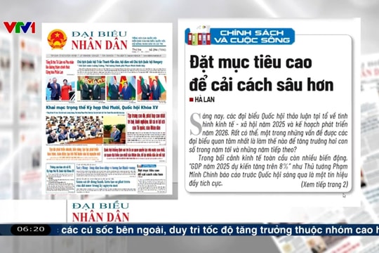 Điểm báo VTV1: Đặt mục tiêu cao để cải cách sâu hơn