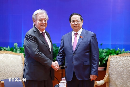 Thủ tướng Chính phủ Phạm Minh Chính hội kiến Tổng Thư ký Liên Hợp Quốc