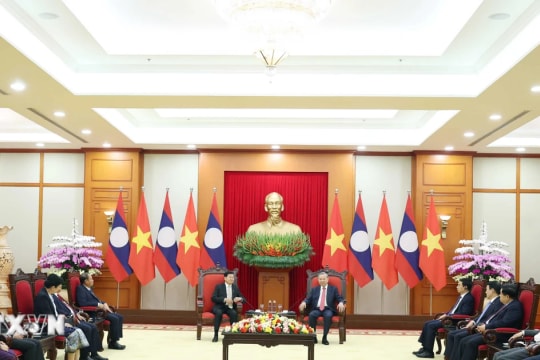 Tổng Bí thư Tô Lâm tiếp Tổng Bí thư, Chủ tịch nước Lào Thongloun Sisoulith