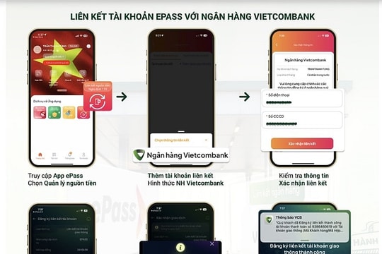 Vietcombank là ngân hàng đầu tiên liên kết trực tiếp với tài khoản giao thông ePass.