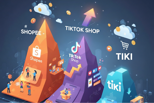 Thị trường thương mại điện tử: Shopee giữ "ngôi vương", Tiktok shop duy trì đà tăng trưởng, Tiki thu hẹp thị phần