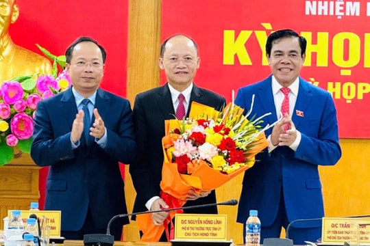 Ông Nguyễn Hồng Lĩnh giữ chức Chủ tịch HĐND tỉnh Hà Tĩnh