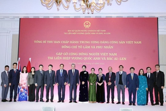 Tổng Bí thư Tô Lâm gặp cộng đồng người Việt tại Anh